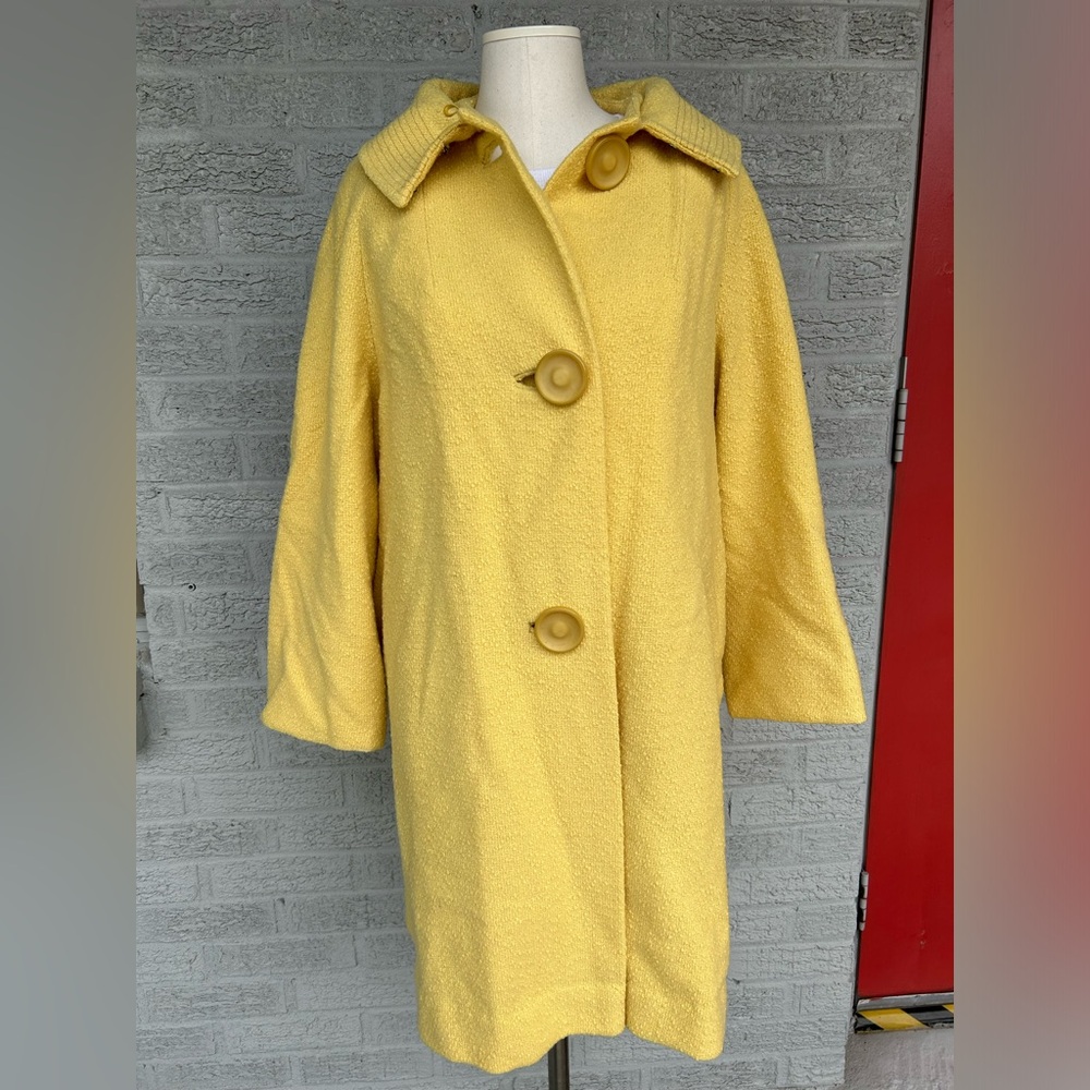 Vintage Mary Lewis Yellow Wool Winter Coat